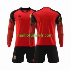 Maillot de Foot Belgique Domicile Coupe du monde 2022 Manches Longues - Enfant